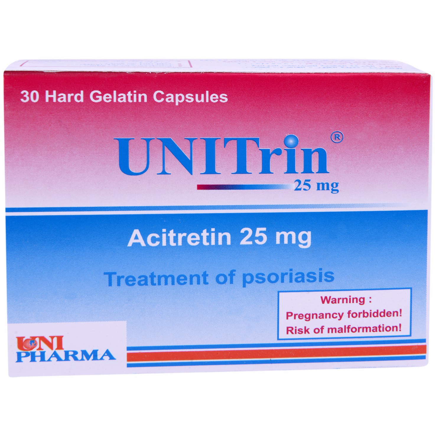 Unitrin 25mg 30 Capsules image number 0