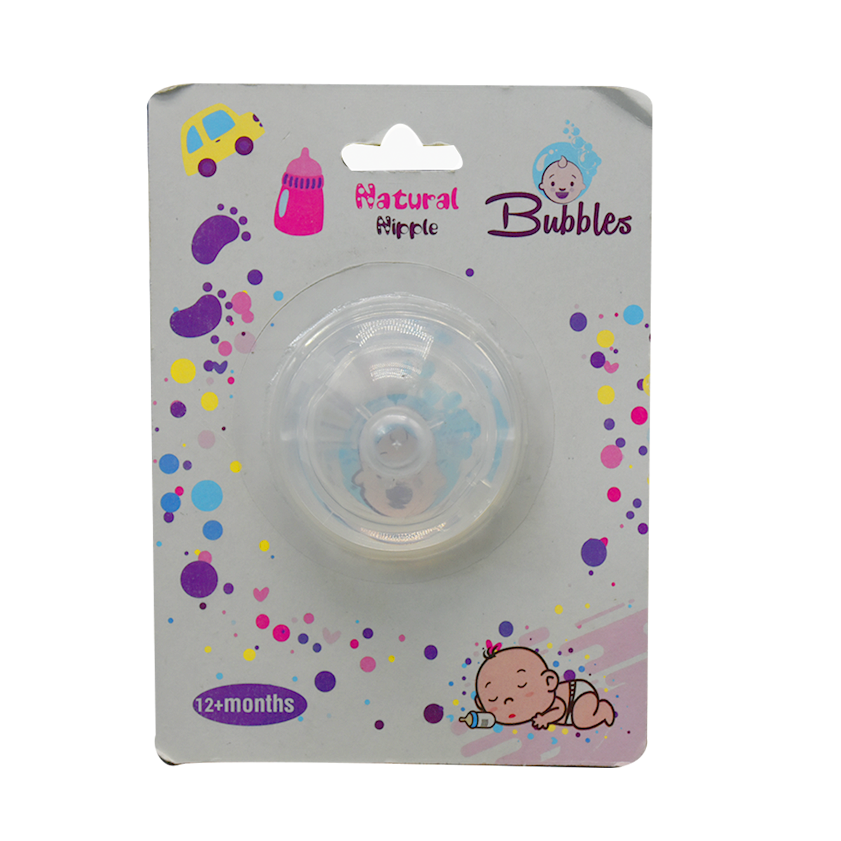 Bubbles Natural Nipple Silicone (12Months +) image number 0