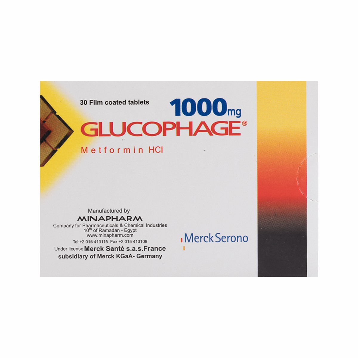 Glucophage 1000mg 30 Tablets image number 0