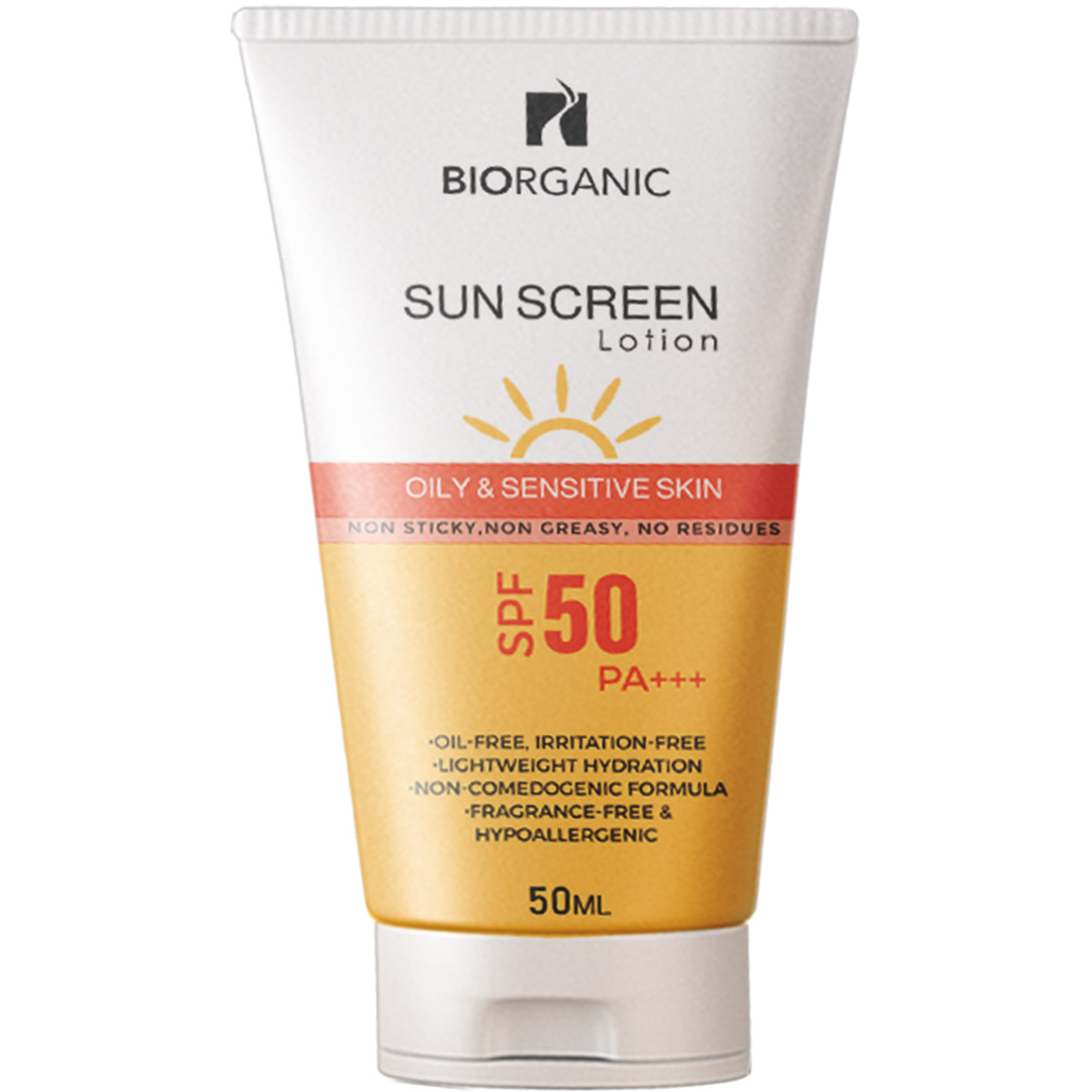 Biorganic Sun Screen SPF(50+) Lotion for Oily and Sensitive Skin 50ml image number 0