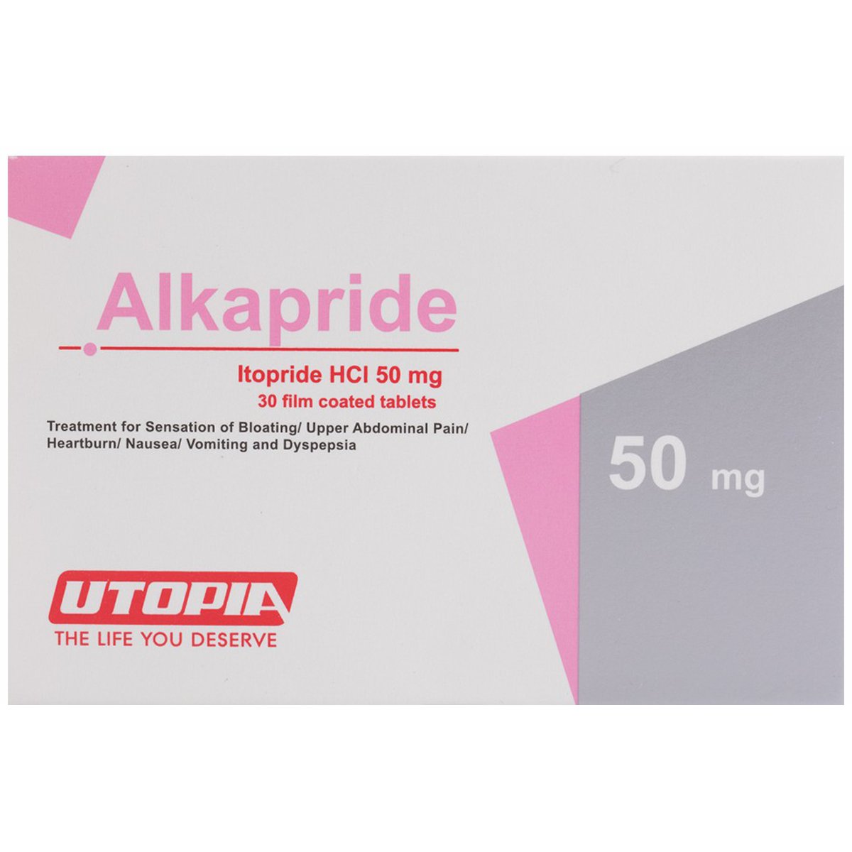 Alkapride 50mg 30 Scored Tablet image number 0