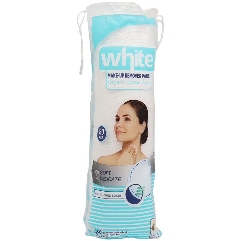 White Cotton Makeup Remover 80 Pieces image number 0