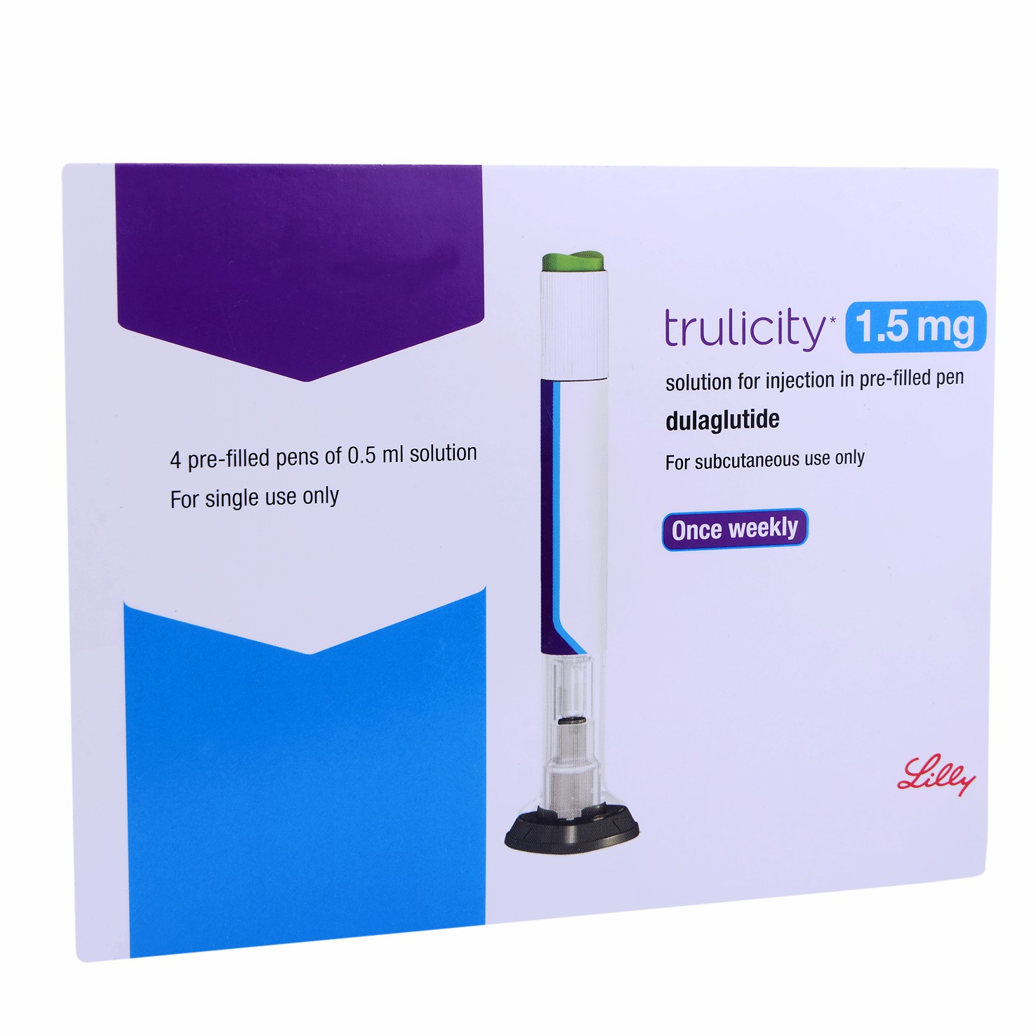 Trulicity 1.5Mg/0.5ml Subcutanous 4 Prefilled Pen (Refrigerated) image number 0