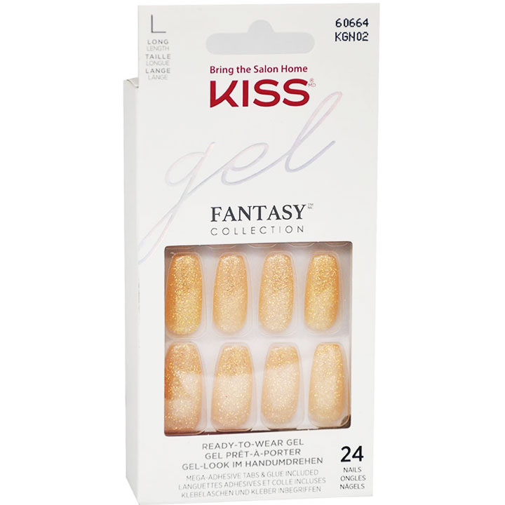 Kiss Gel Fantasy Nails 24pcs/kgn02 image number 0