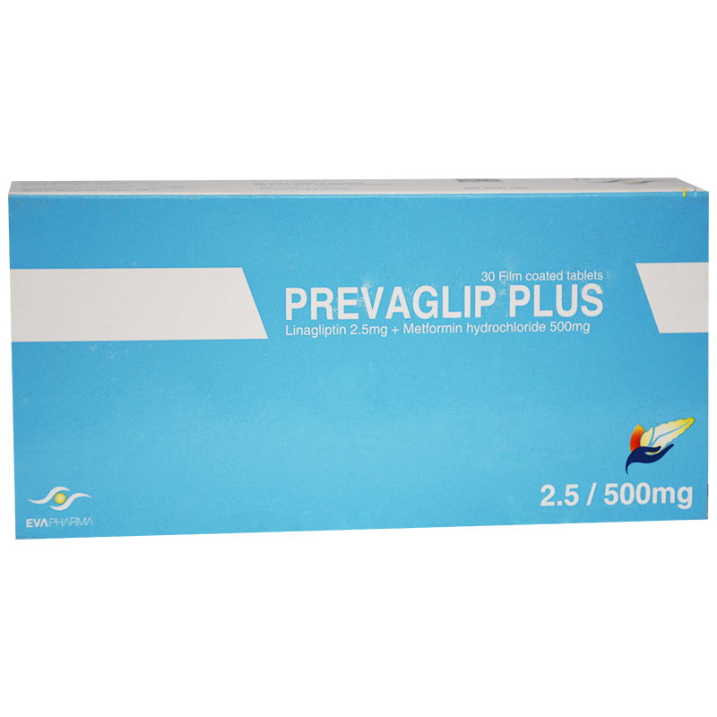 Prevaglip Plus 2.5/500mg 30 Film Coated Tablet image number 0