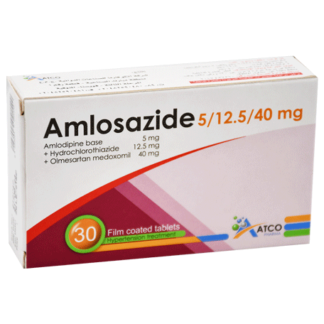Amlosazide 5/12.5/40mg 30 Film Coated Tablet image number 0
