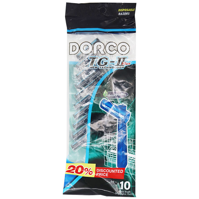 Dorco Tg-II Plus Disposable Razor 10 Pieces 20% Off (Offer Pack) image number 0