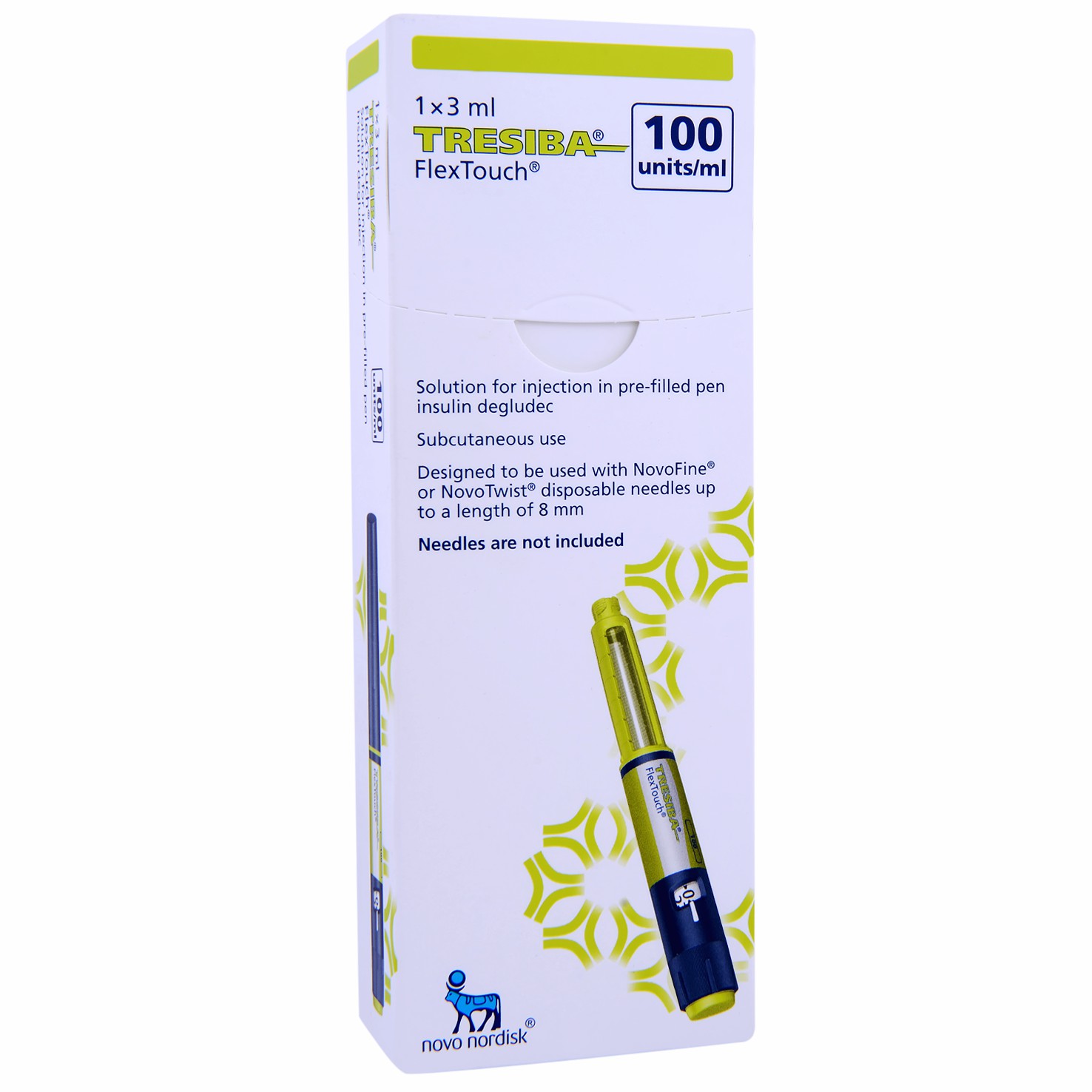 Tresiba100U/ml 3ml Flextouch Prefilled Pen (Refrigerated) image number 0
