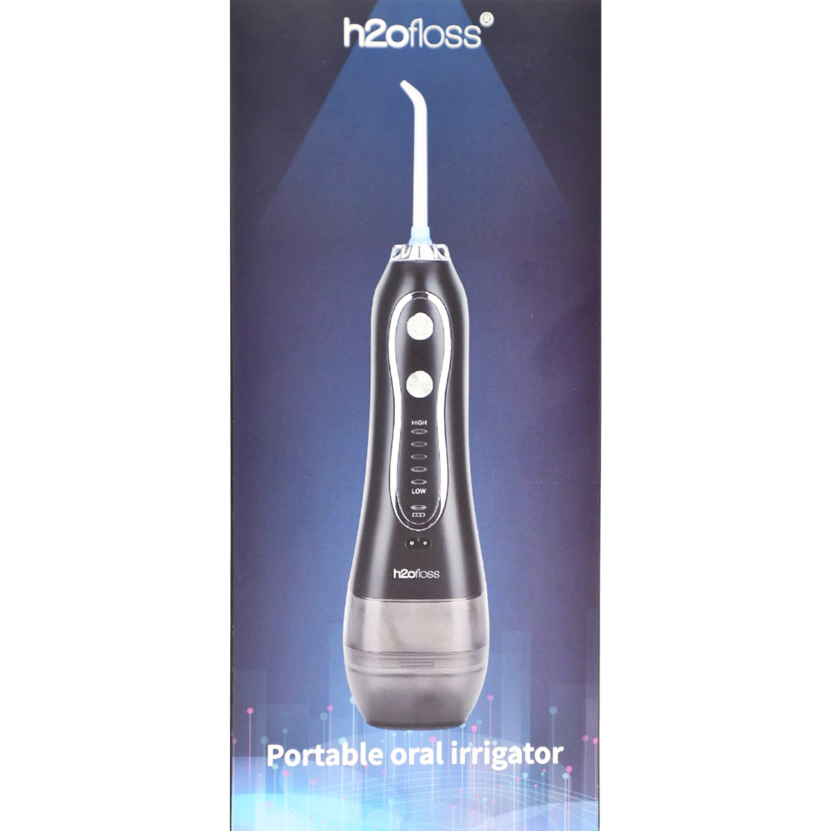 H2OFLOSS Portable Oral Irrigator Black 300ml image number 0