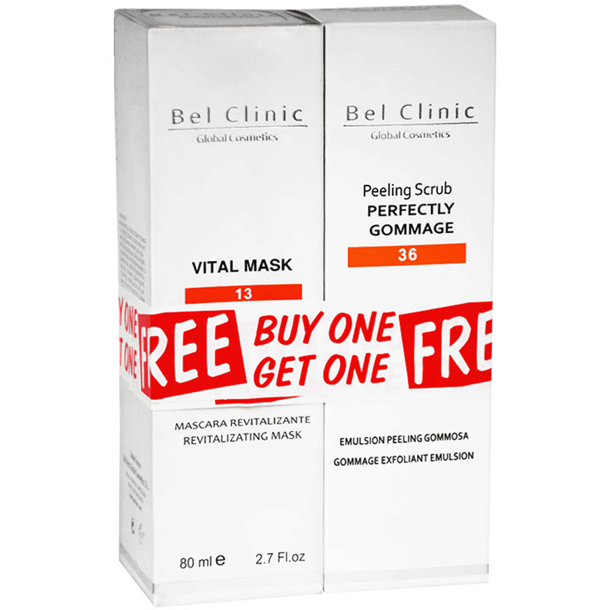 Belclinic ( Peeling Scrub 200ml + Vital Mask 80ml ) (Offer Pack) image number 0