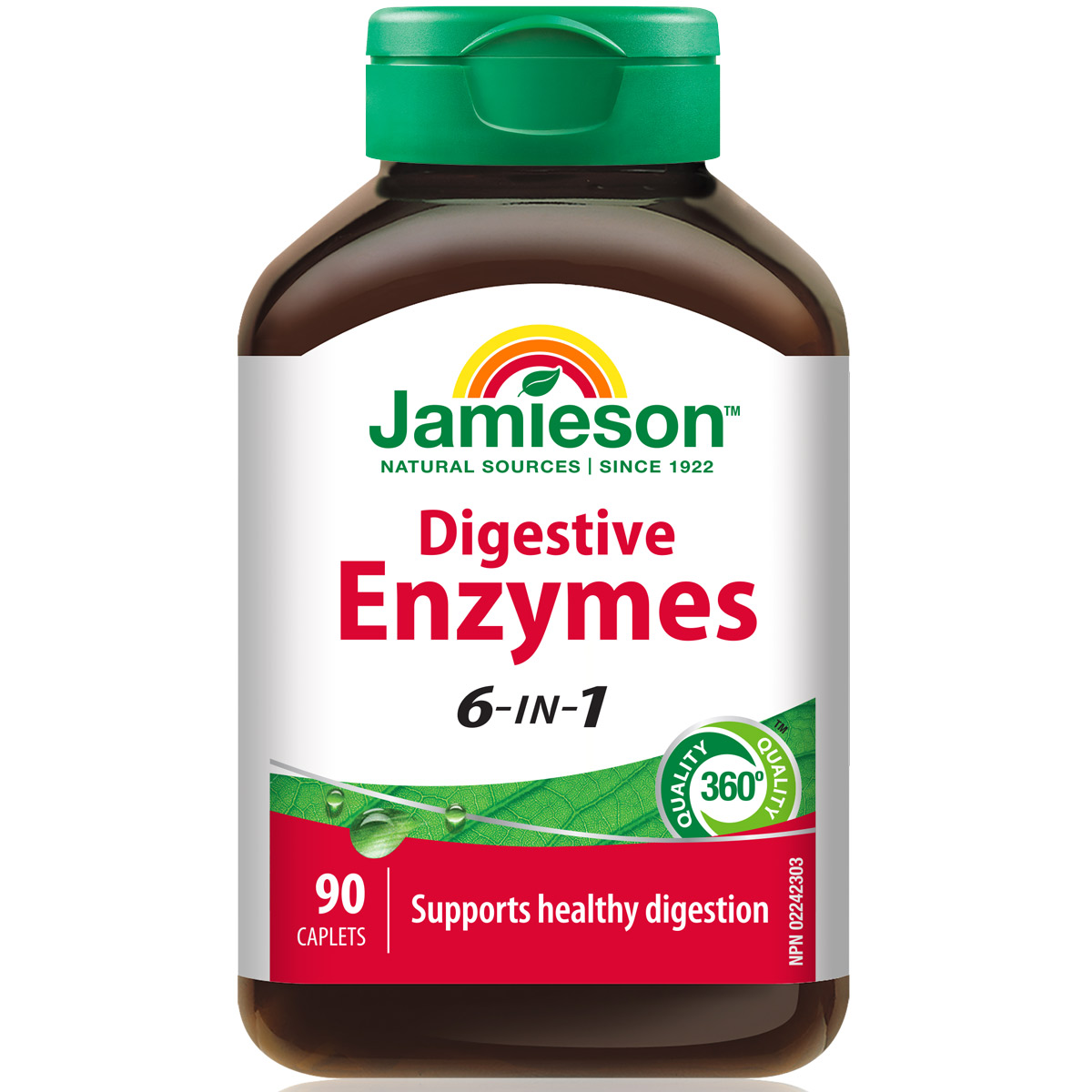 Jamieson Digestive Enzymes 6 in 1 90 Capsules image number 0
