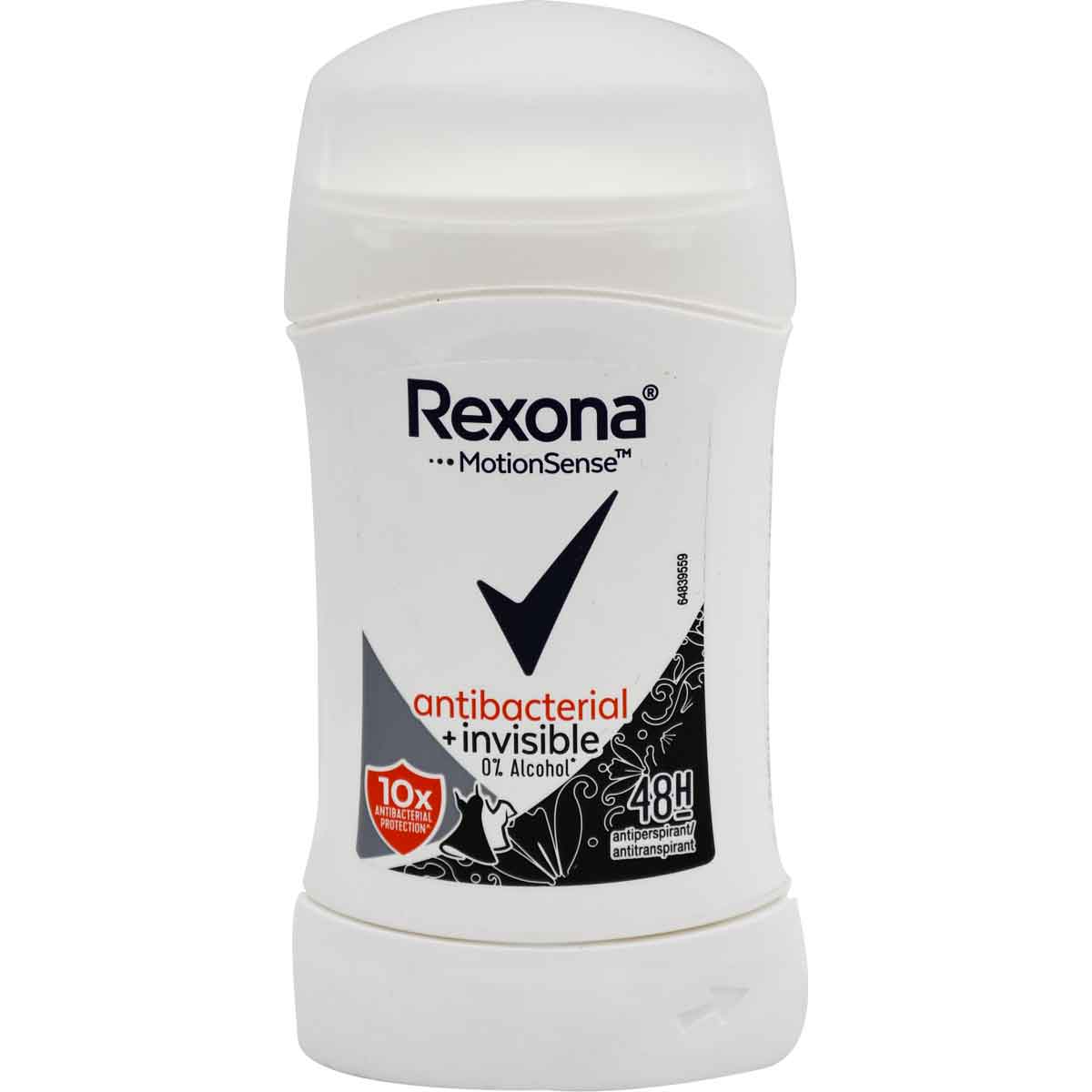 Rexona Antibacterial + Invisible 48 Hours Deodorant Stick 50 ml image number 0