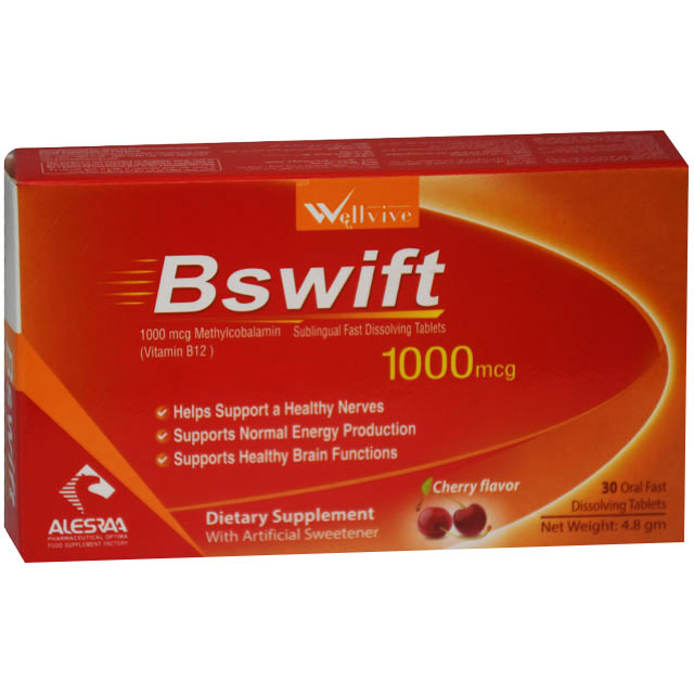 Bswift 1000&micro; Cherry Flavor 30 Oral Fast Dissolving Tablets image number 0