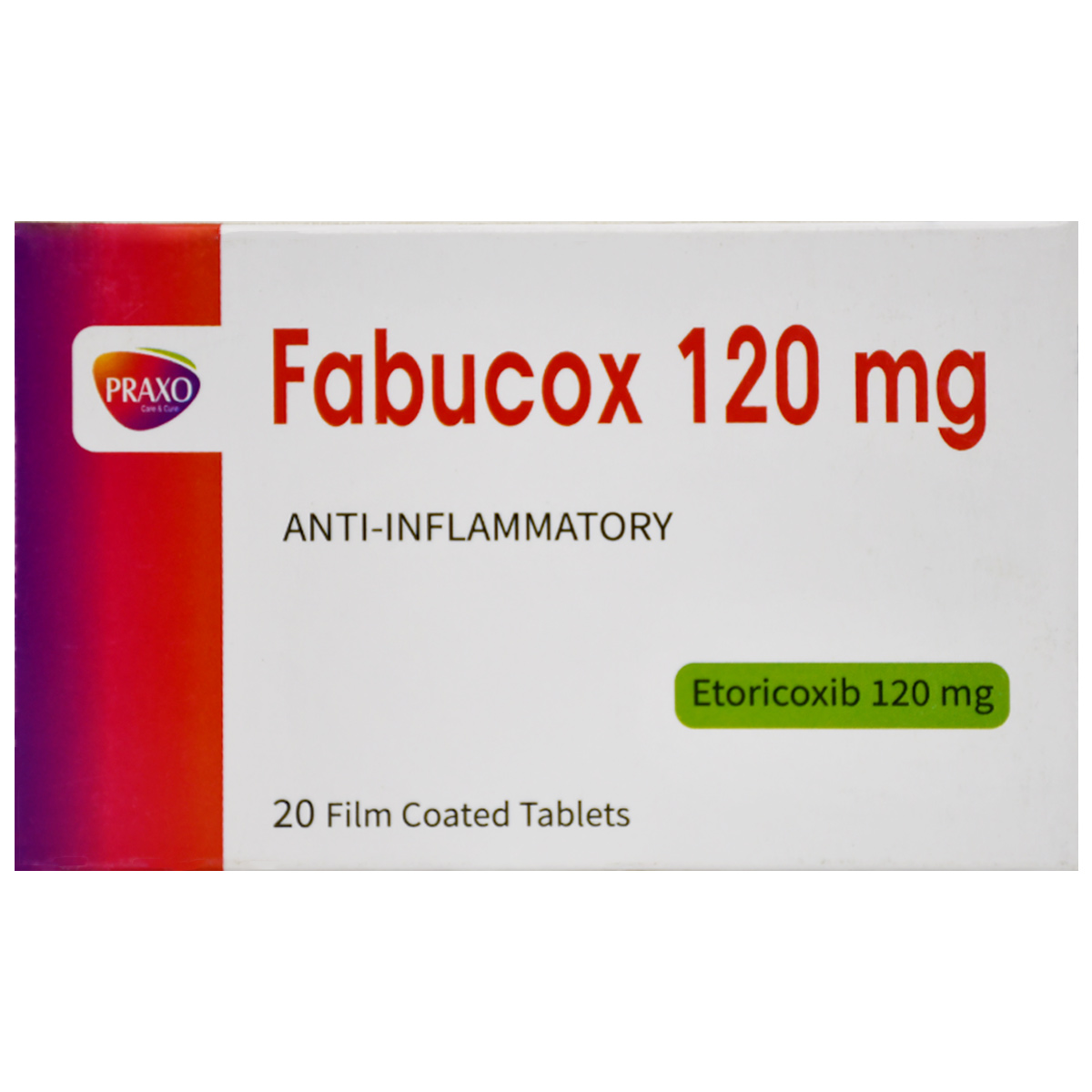 Fabucox 120 mg 20 Film Coated Tablets image number 0