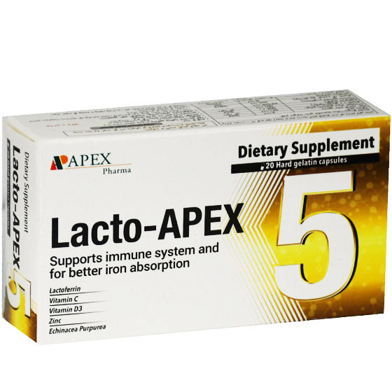 Lacto Apex 5 20 Hard Gelatin Capsules image number 0
