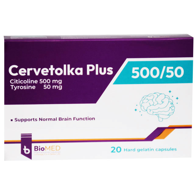 Cervetolka Plus 500/50mg 20 Hard Gelatin Capsules image number 0