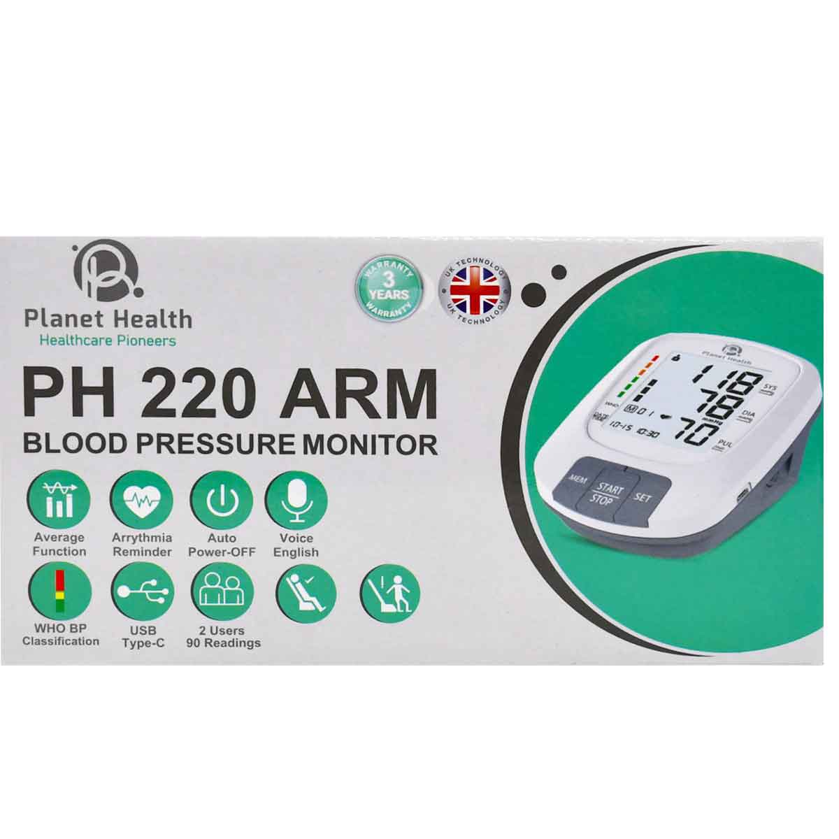 Planet Health Blood Pressure Monitor/PH220 Arm image number 0