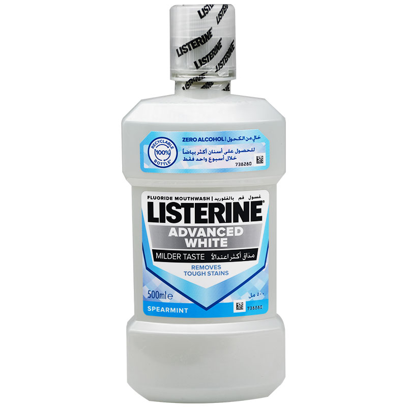 Listerine Advanced White Mild Taste 500ml image number 0