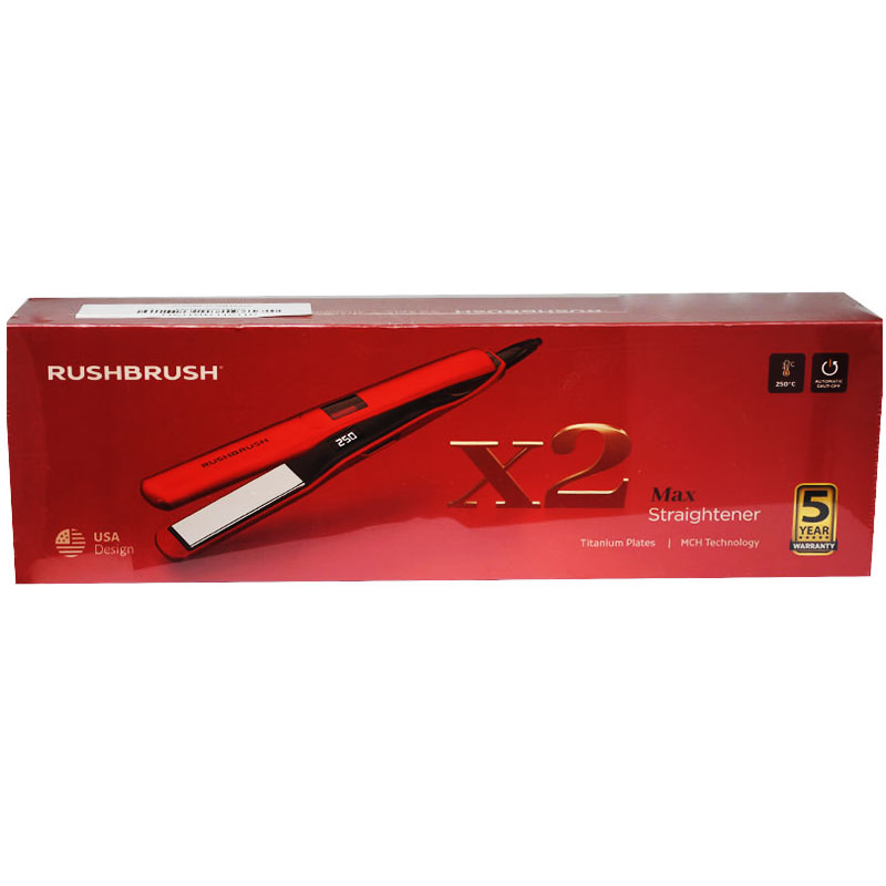 Rush Brush Red X2 Max Straightener image number 0