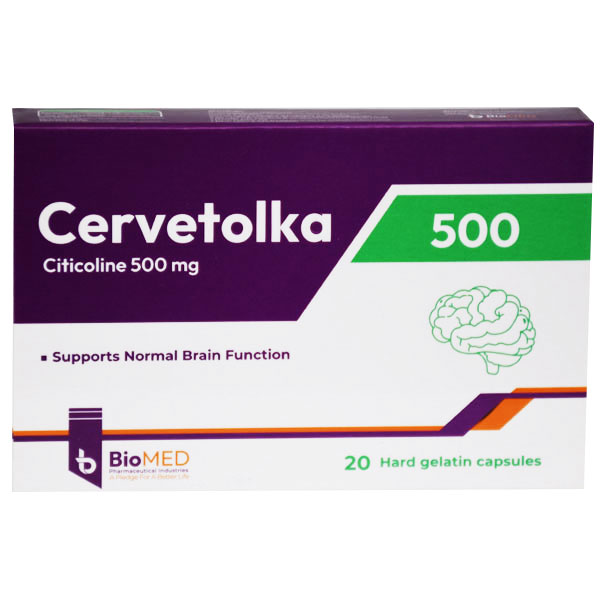 Cervetolka 500mg 20 Hard Gelatin Capsules image number 0