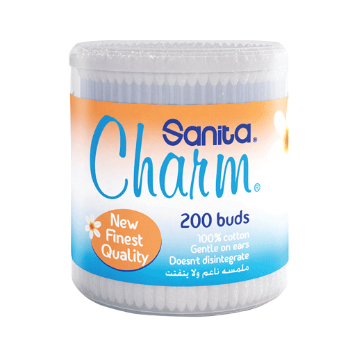 Sanita Charm Cotton Buds 200 Pieces image number 0