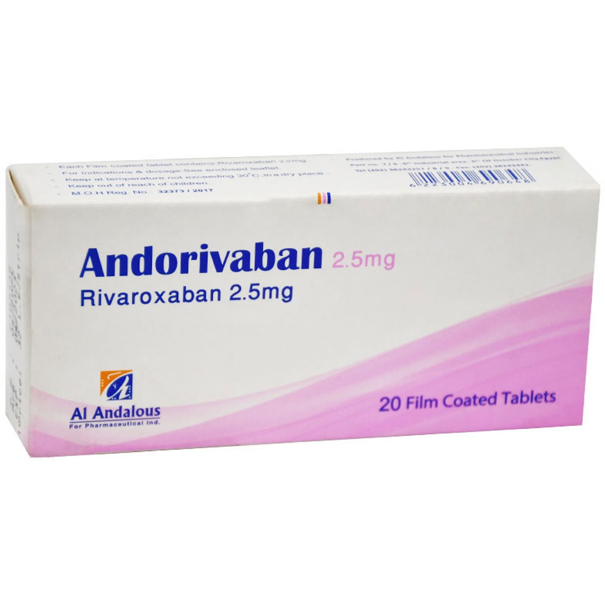 Andorivaban 2.5mg 20 Film Coated Tablet image number 0