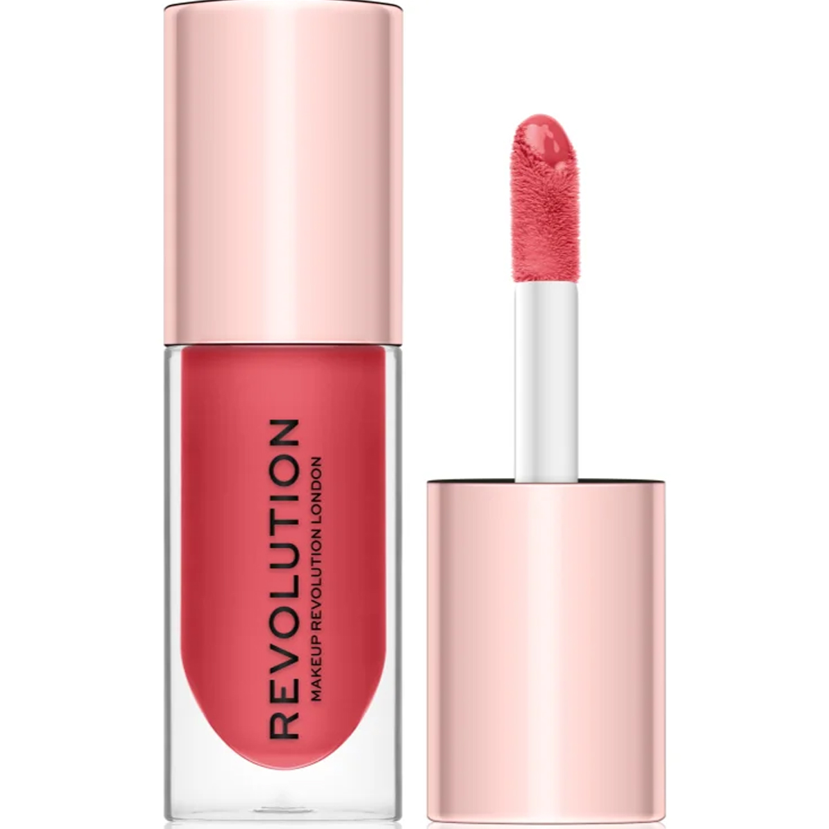 Revolution Pout Bomb Plumping Lip Gloss Peachy Coral image number 0