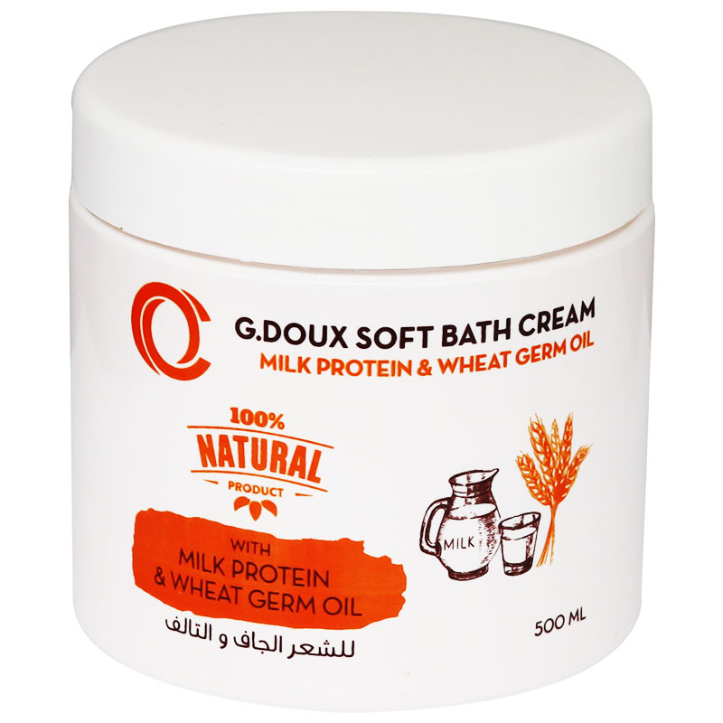 G Doux Milk Protien and Wheat Germ Oil Bath Cream 500ml image number 0