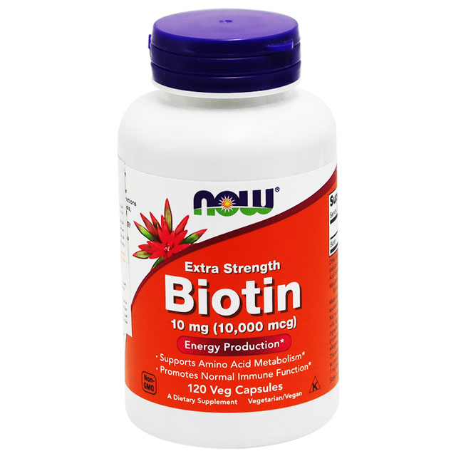 Now Biotin 10000 mcg 120 Capsules image number 0