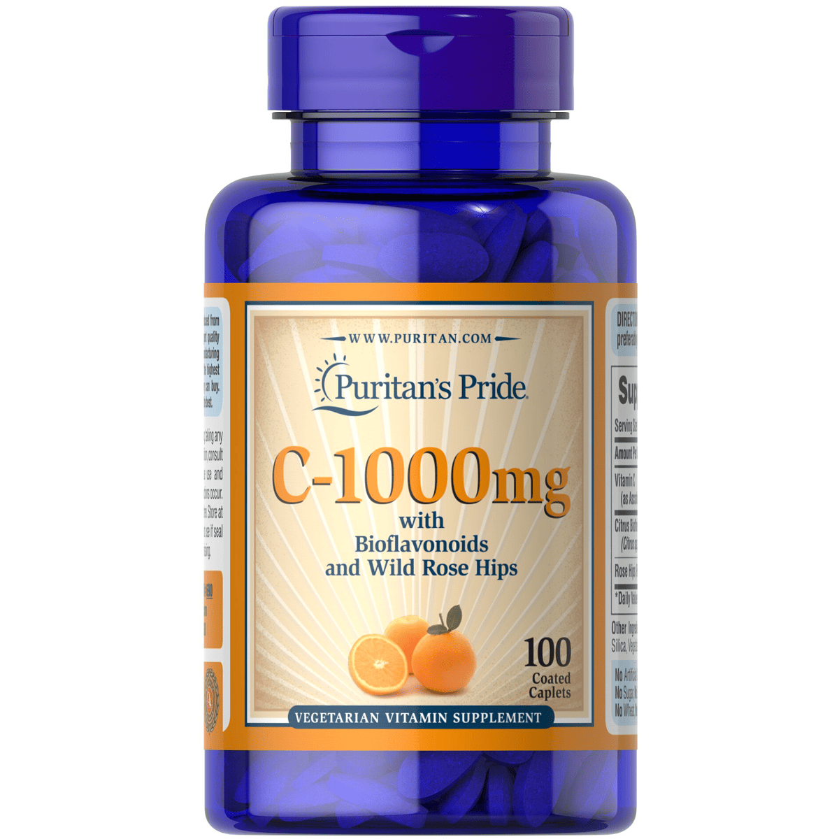 Puritan's Pride C-1000mg 100 Coated Caplet image number 0
