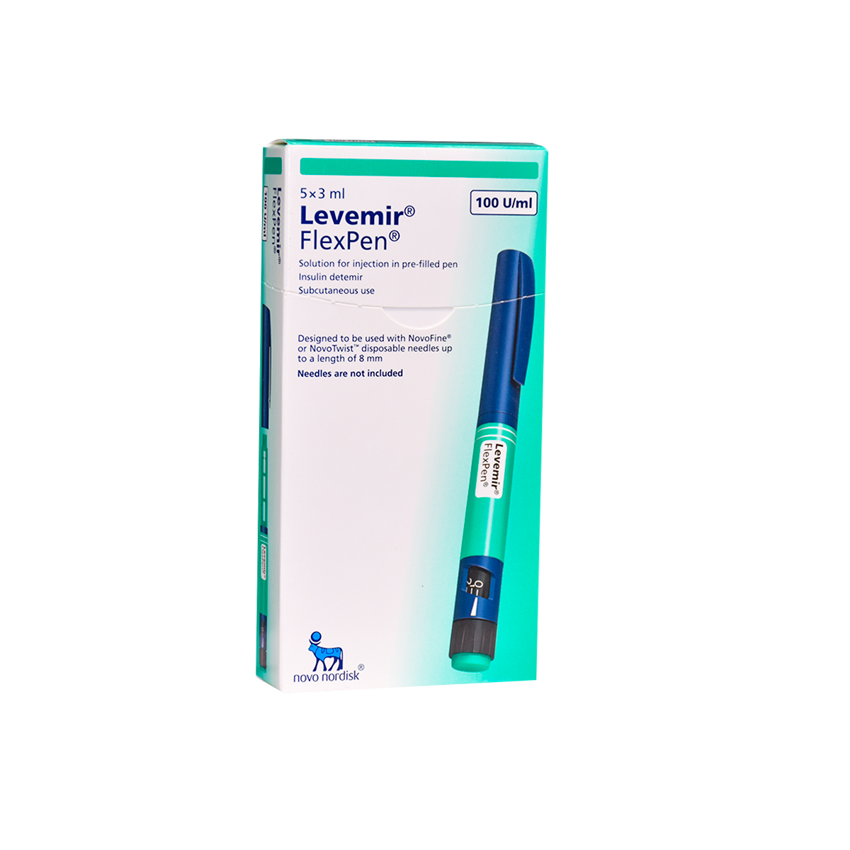 Levemir 100U/ml 3mlx 5/Flexpen (Refrigerated) image number 0