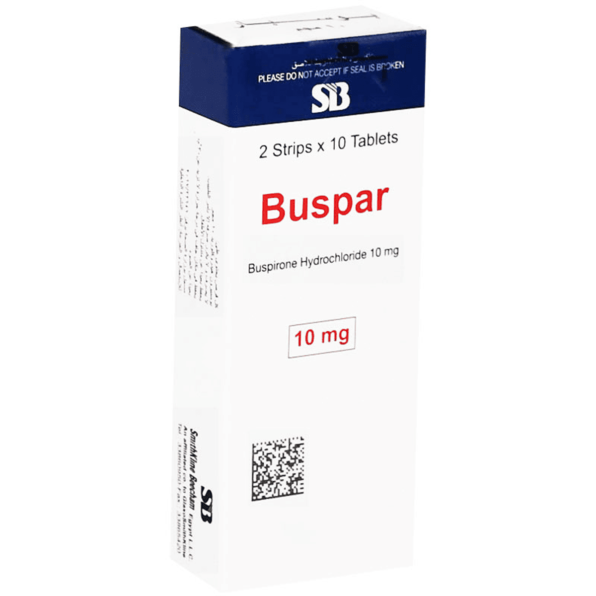 Buspar 10mg 20 Tablets image number 0