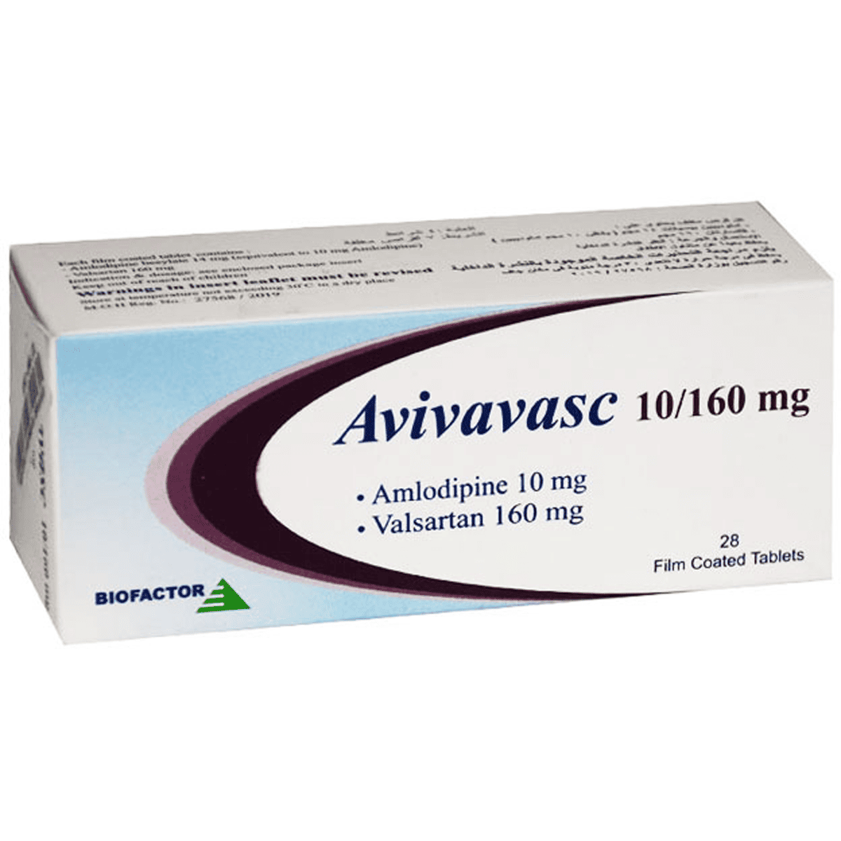Avivavasc 10/160mg 28 Film Coated Tablet image number 0