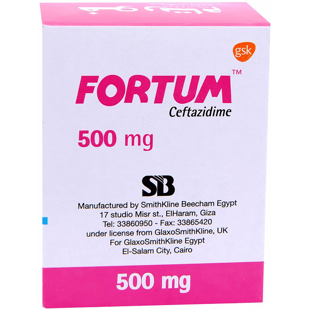 Fortum 500mg 1 Vial image number 0