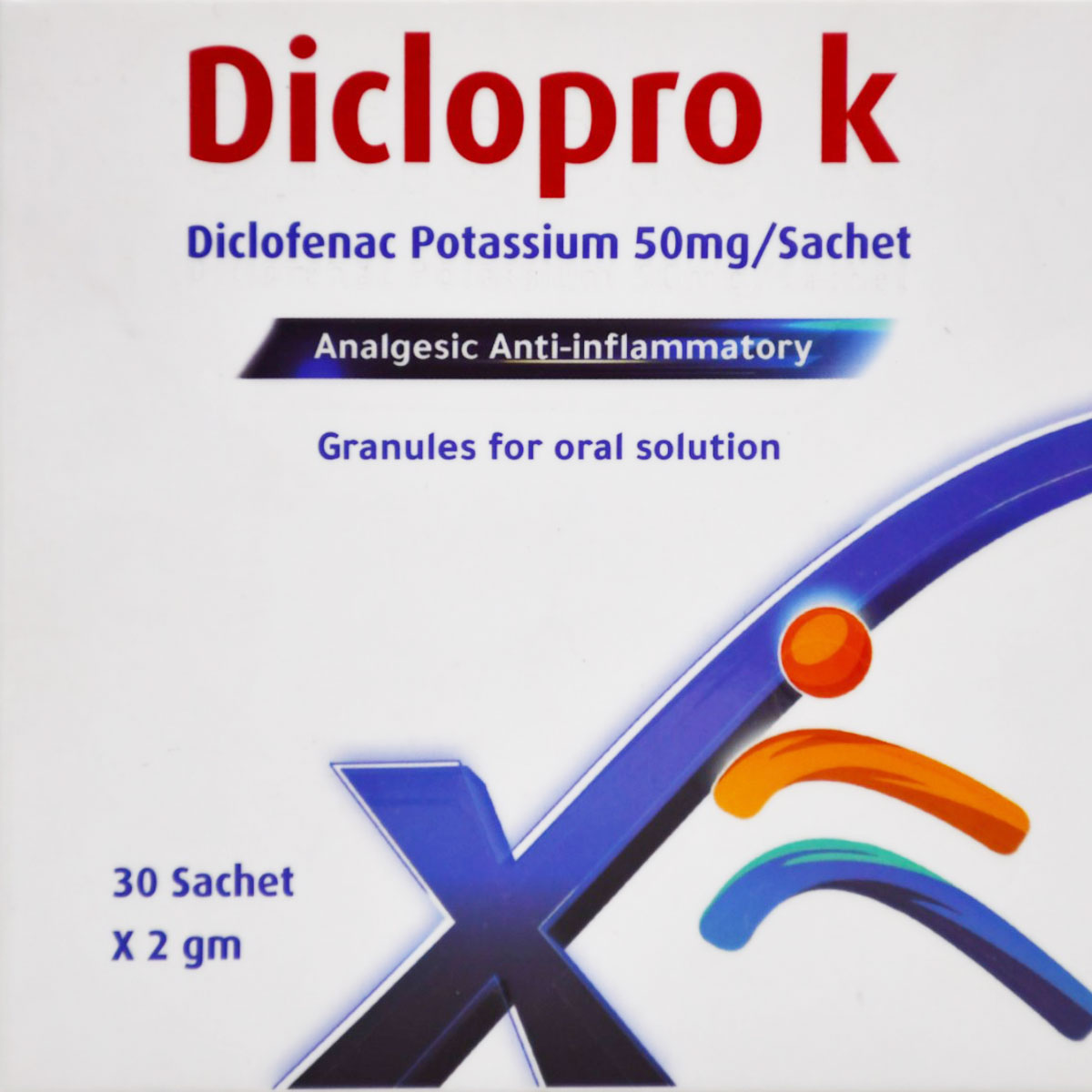 Diclopro K 50mg Granules 30 Sachets image number 0