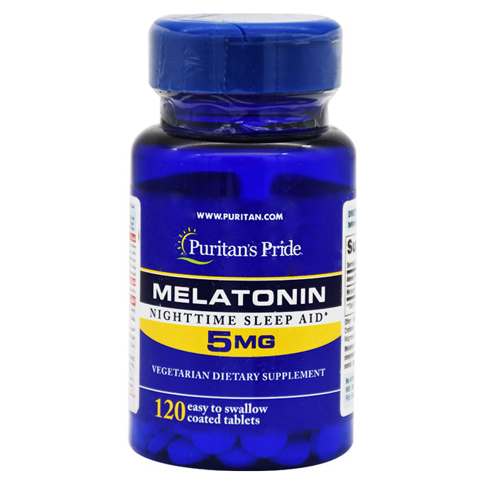 Puritan's Pride Melatonin 5mg 120 Coated Tablet image number 0