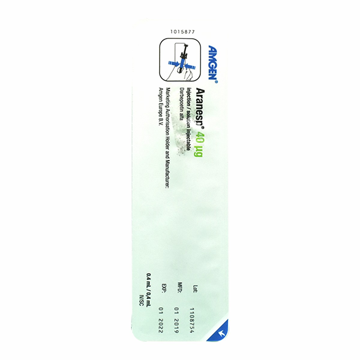 Aranesp 40mcg 1 Prefilled Syringe (Refrigerated) image number 0