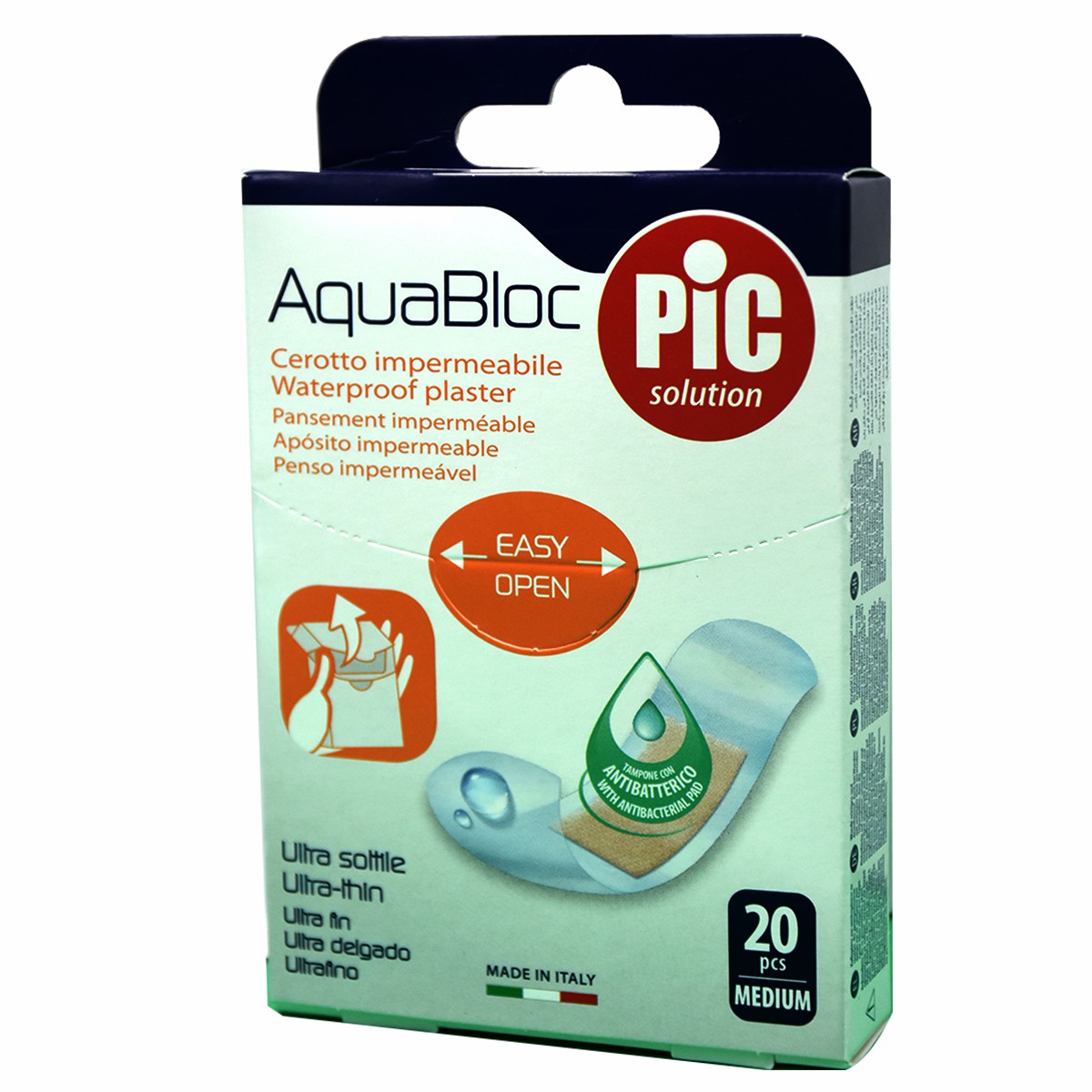 Plaster Pic Aquabloc Med.Anti Bacterial 20pcs image number 0