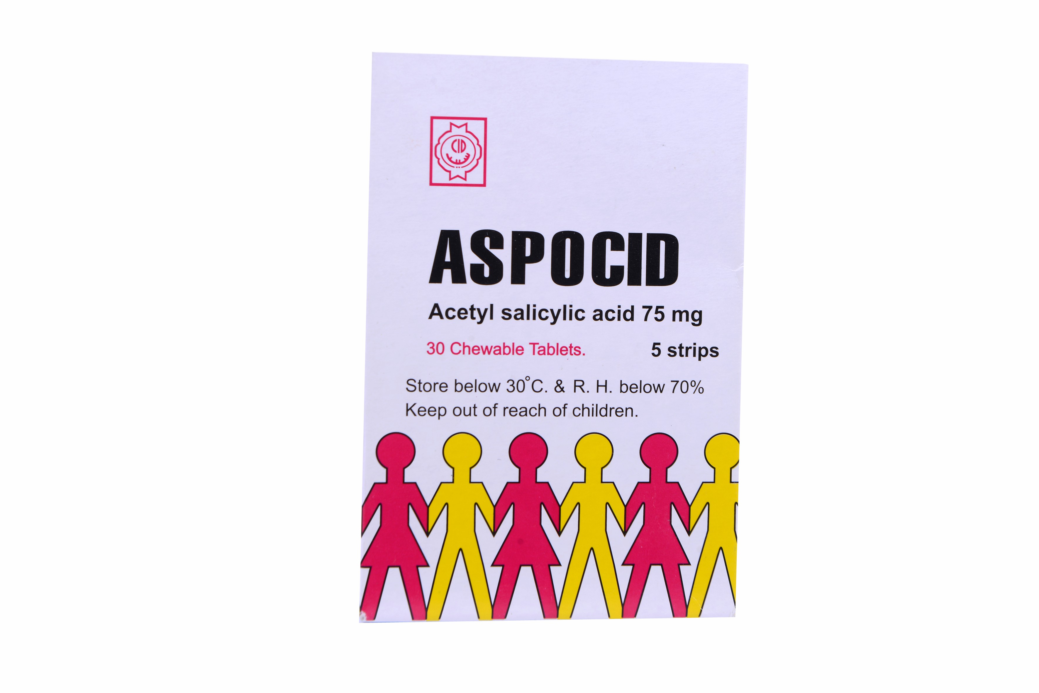 Aspocid Infant 75mg 30 Chewable Tablets image number 0