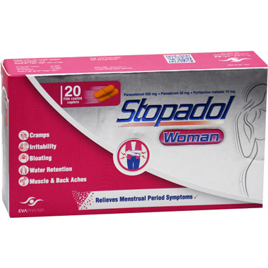 Stopadol Woman 20 Film Coated Caplets image number 0