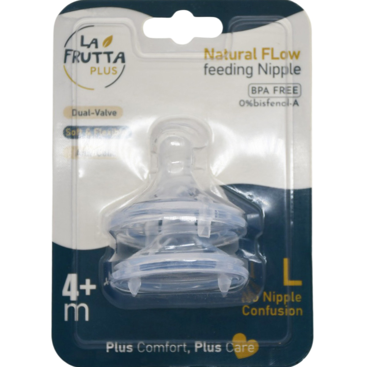 La Frutta Natural Flow Feeding Nipple (+4 Month) Large 2 Pieces image number 0