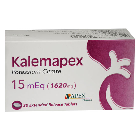 Kalemapex 15 mEq (1620mg) 30 Tablets image number 0