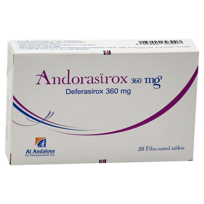 Andorasirox 360mg 20 Film Coated Tablets image number 0