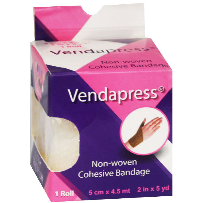 Vendapress Cohesive Bandage 5Cmx4.5 Metre (White) image number 0