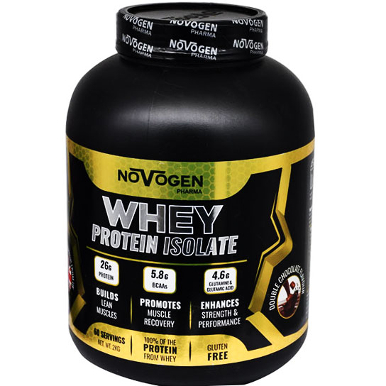 Novogen Whey Protein Isolate Double Chocolate Flavor 2Kg image number 0