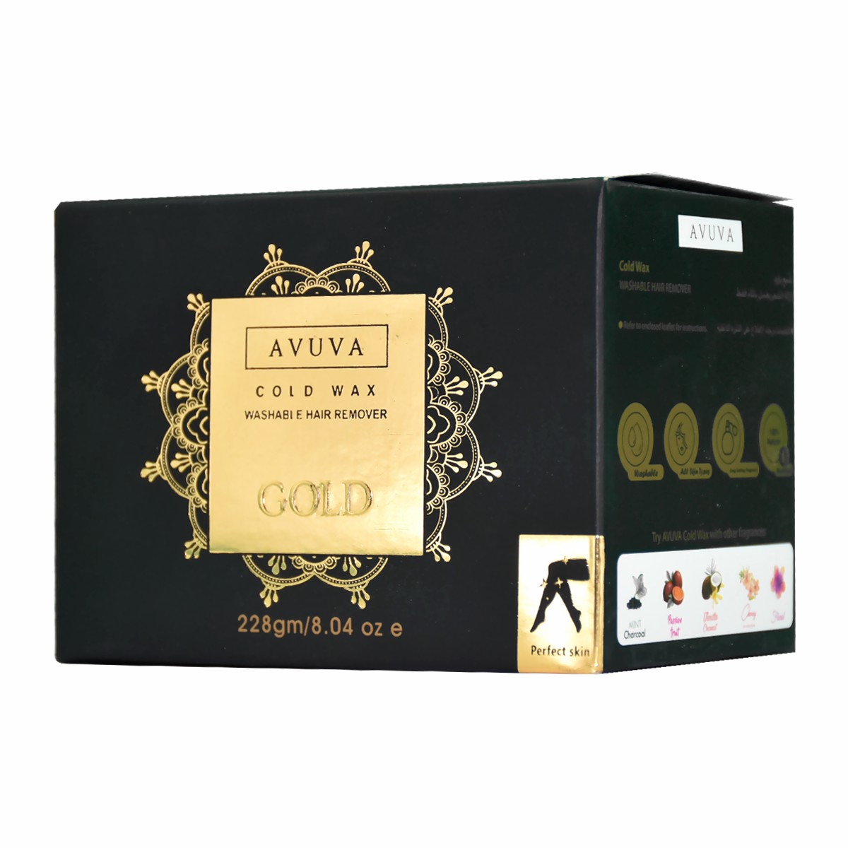 Avuva Gold Hair Remover Cold Wax 228gm image number 0