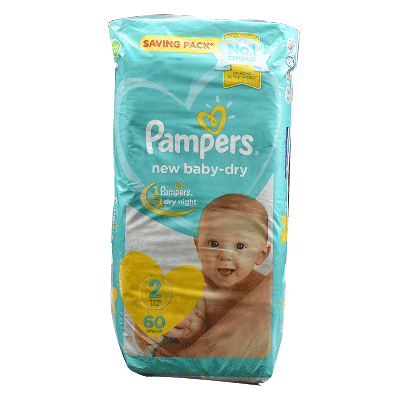 Pampers New Born (2) Mini (3-8kg) 60pcs image number 0