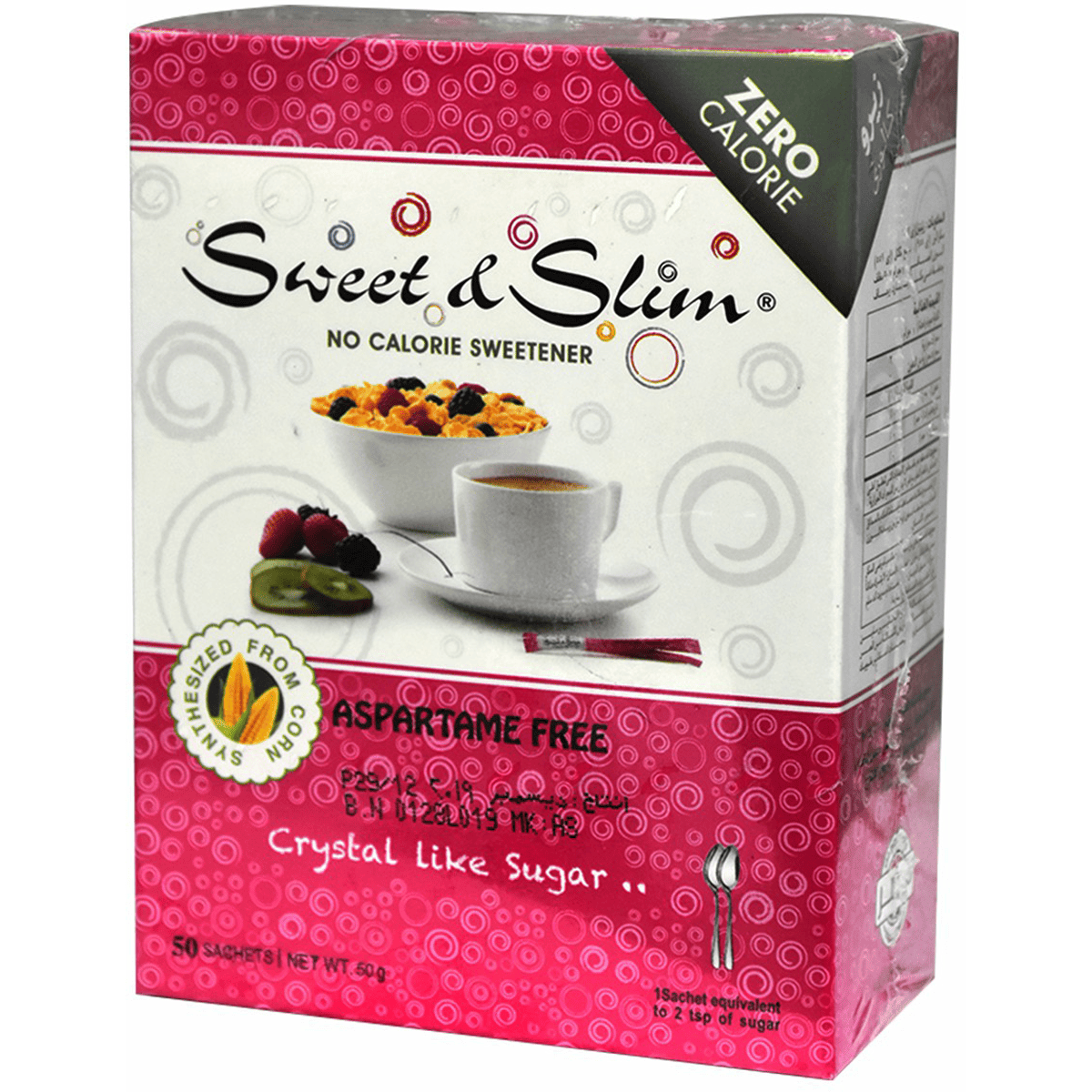 Sweet & Slim No Calorie Sweetener 50 Sachets image number 0