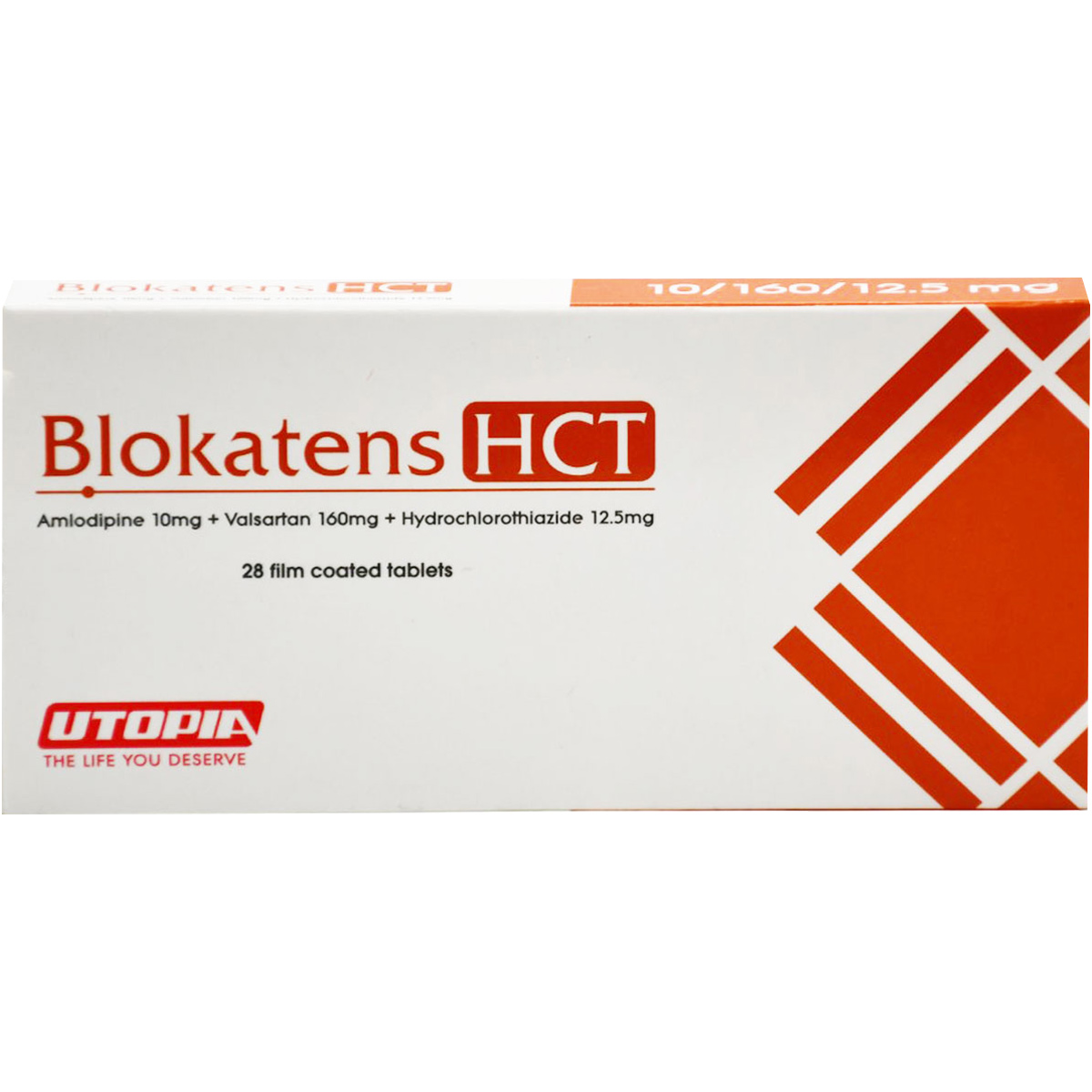 Blokatens HCT 10/160/12.5 mg 28 Film Coated Tablets image number 0