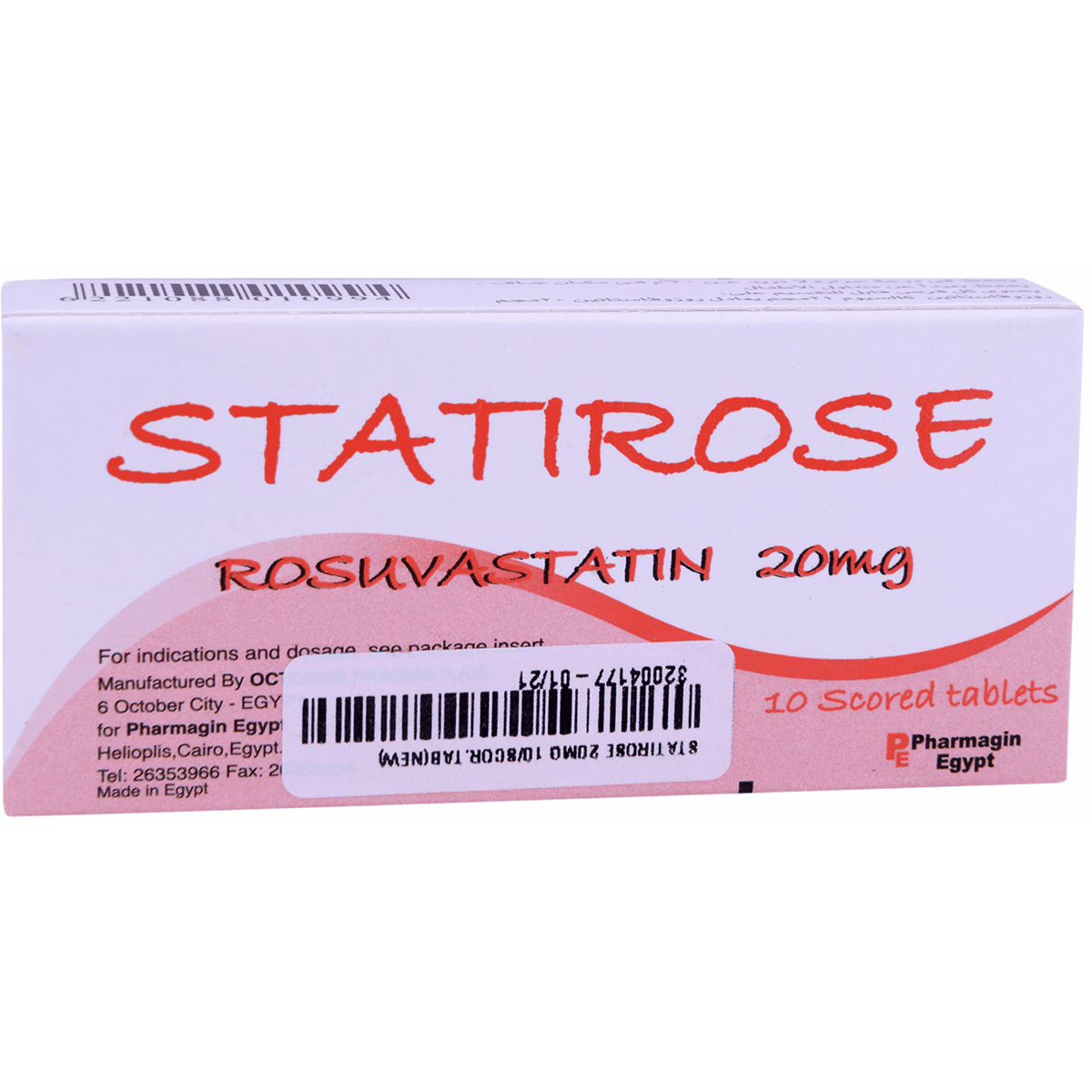 Statirose 20mg 10Scored Tab image number 0